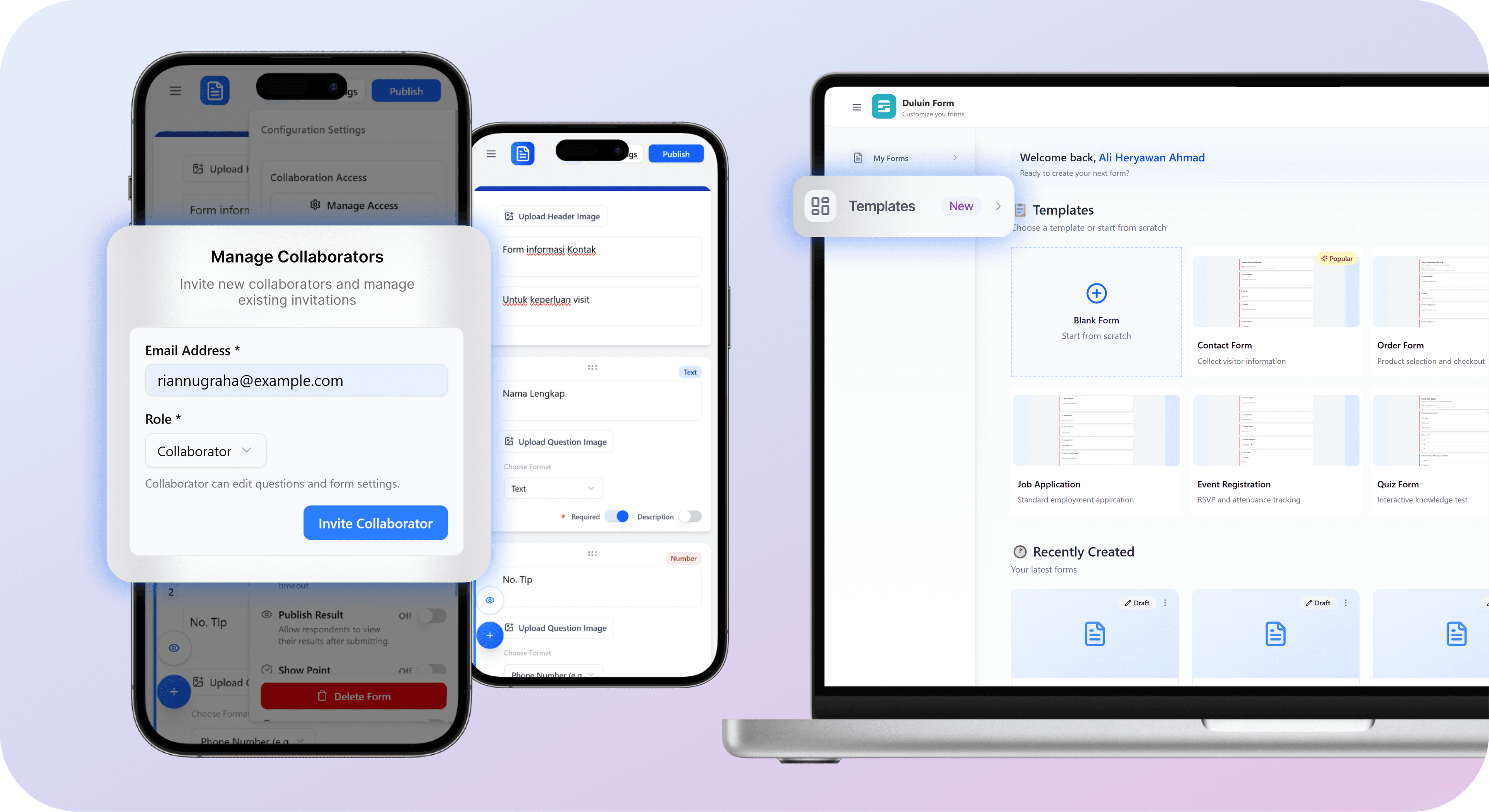 Create and manage forms easily in one flexible platform.