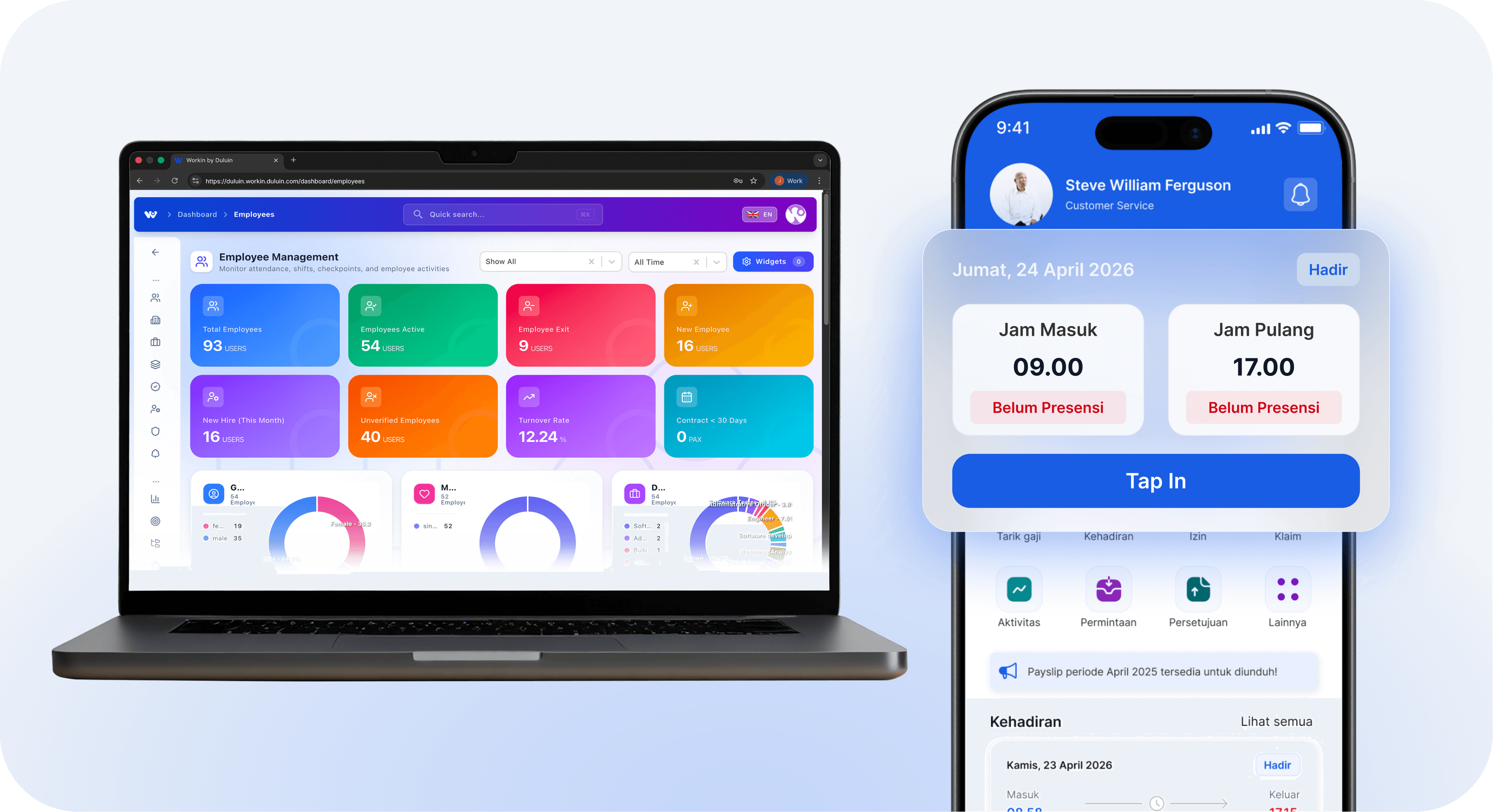 Simplify HR management from attendance to employee performance.